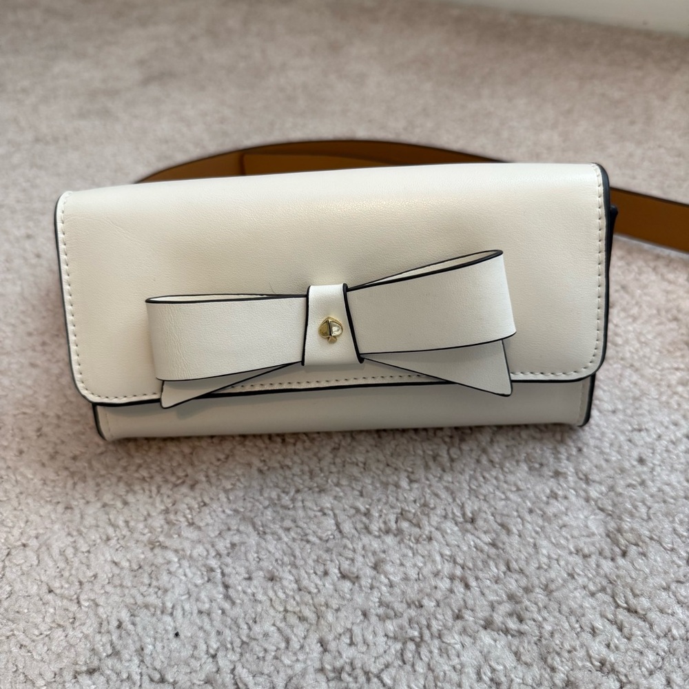 Kate Spade Leather Bowtie Belt Bag White - Picture 9 of 9